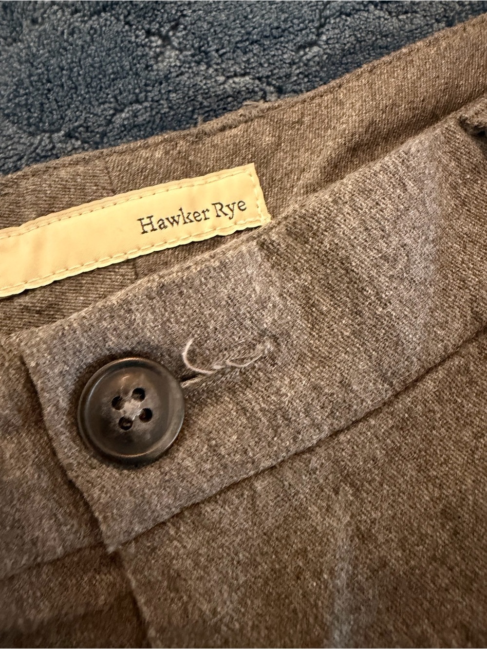 Hawker Rye Straight Fit Pants 38x32 Heather Grey Stretch Chino - Picture 6 of 8